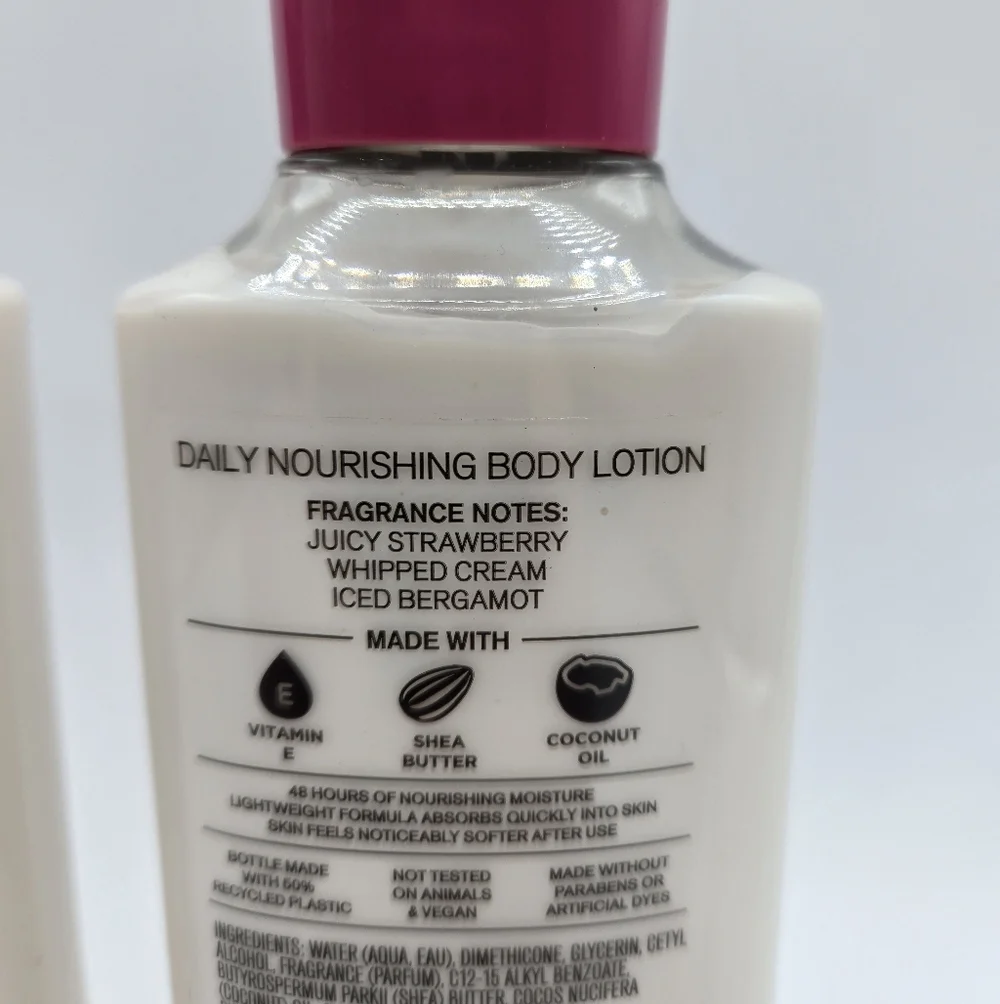 Bath and Body Works Strawberry Snowflake Body Lotion Bundle Set